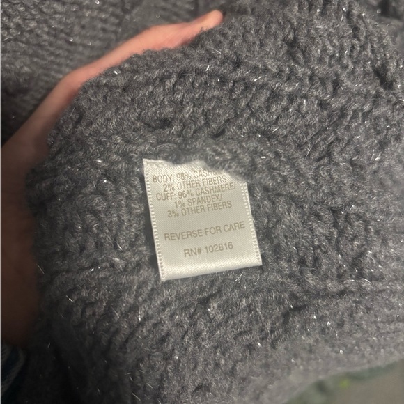 Garnet Hill Shimmering Fair Isle Cashmere Pullover - Picture 4 of 4